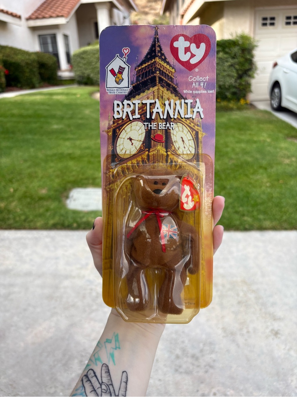 1999 Ty Teenie Beanie Babies "Britannia The Bear”